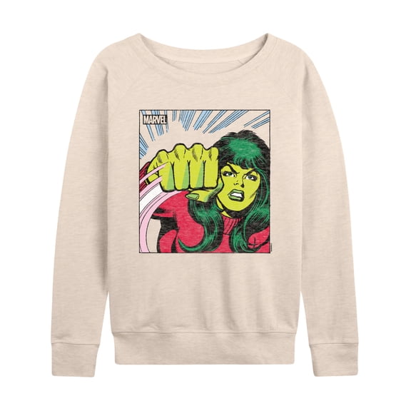 Marvel She Hulk - Comic Panel - Women's French Terry Pullover Sweatshirt
