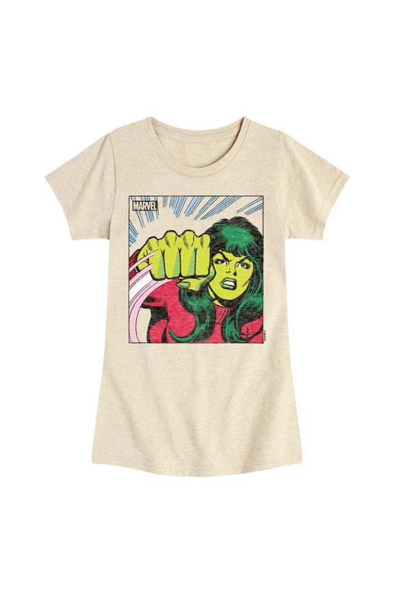 She Hulk - Comic Panel - Youth And Toddler Girls Fitted Short Sleeve Graphic T-Shirt