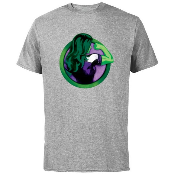 Marvel She-Hulk Icon - Short Sleeve Cotton T-Shirt for Adults - Customized-Athletic Heather