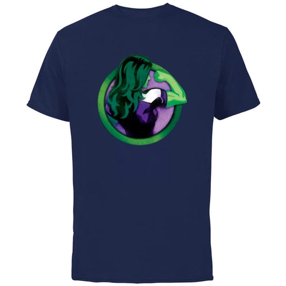 Marvel She-Hulk Icon - Short Sleeve Cotton T-Shirt for Adults - Customized-Navy