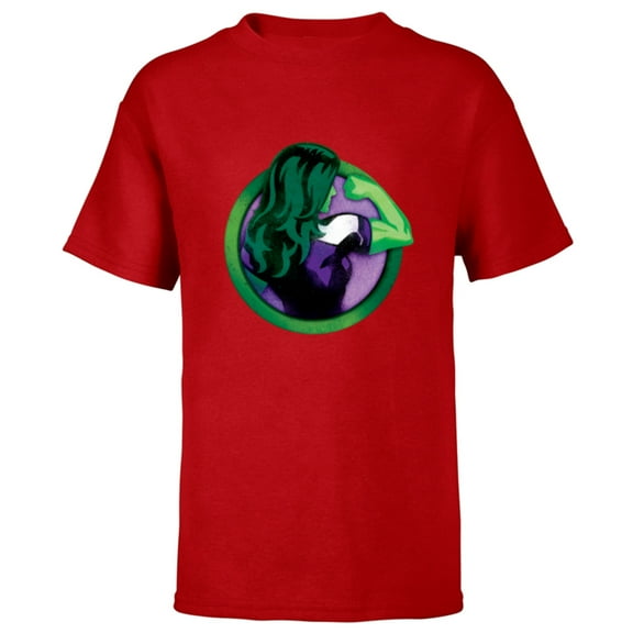 Marvel She-Hulk Icon - Short Sleeve T-Shirt for Kids - Customized-Red