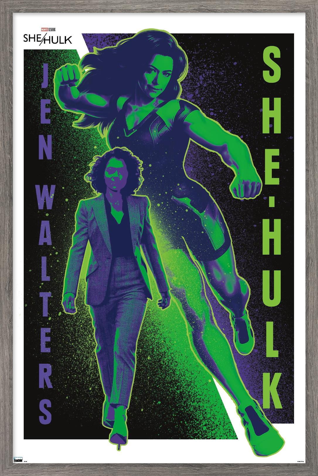 Marvel She-Hulk - Jen Walters Wall Poster, 14.725" x 22.375" Framed