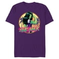 thumbnail image 1 of Marvel She-Hulk Jennifer Walters Palm Tree Flex - Short Sleeve Blended T-Shirt for Adults - Customized-Purple, 1 of 5