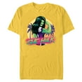 thumbnail image 1 of Marvel She-Hulk Jennifer Walters Palm Tree Flex - Short Sleeve Blended T-Shirt for Adults - Customized-Yellow, 1 of 5
