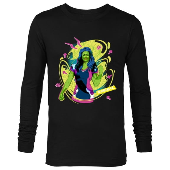 Marvel She-Hulk Jennifer Walters #She-Hulk Hashtag - Long Sleeve T-Shirt for Men - Customized-Black