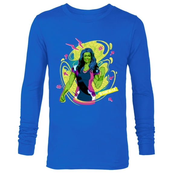 Marvel She-Hulk Jennifer Walters #She-Hulk Hashtag - Long Sleeve T-Shirt for Men - Customized-Navy