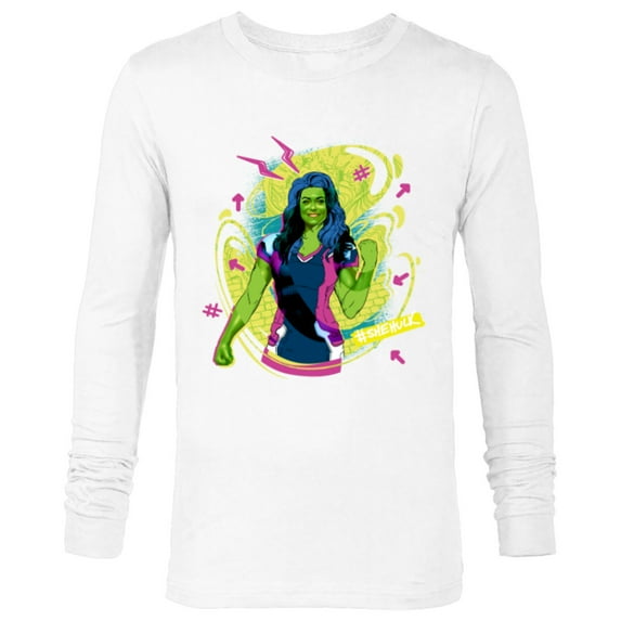 Marvel She-Hulk Jennifer Walters #She-Hulk Hashtag - Long Sleeve T-Shirt for Men - Customized-White