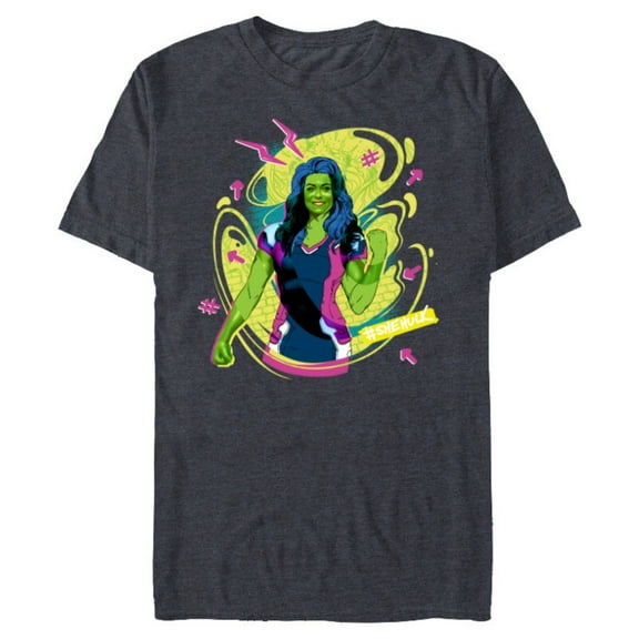 Marvel She-Hulk Jennifer Walters #She-Hulk Hashtag - Short Sleeve Blended T-Shirt for Adults - Customized-Navy Heather