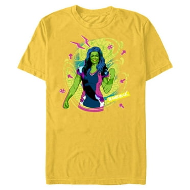 Marvel She-Hulk Jennifer Walters #She-Hulk Hashtag - Short Sleeve Blended T-Shirt for Adults - Customized-Yellow