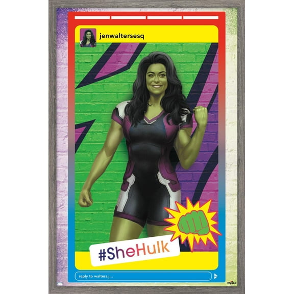 Marvel She-Hulk - Post Wall Poster, 14.725" x 22.375" Framed