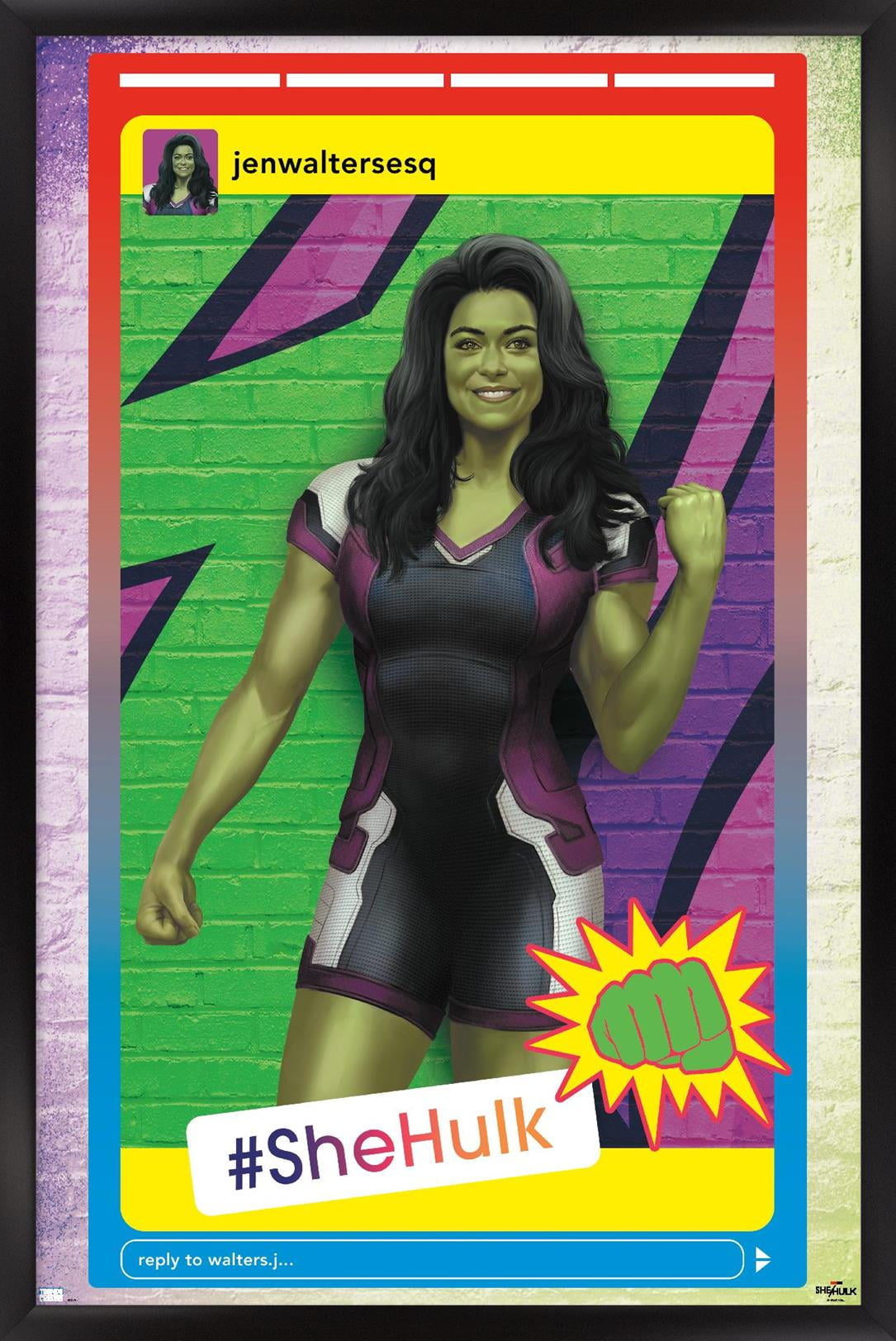 Marvel She-Hulk - Post Wall Poster, 22.375" x 34" Framed