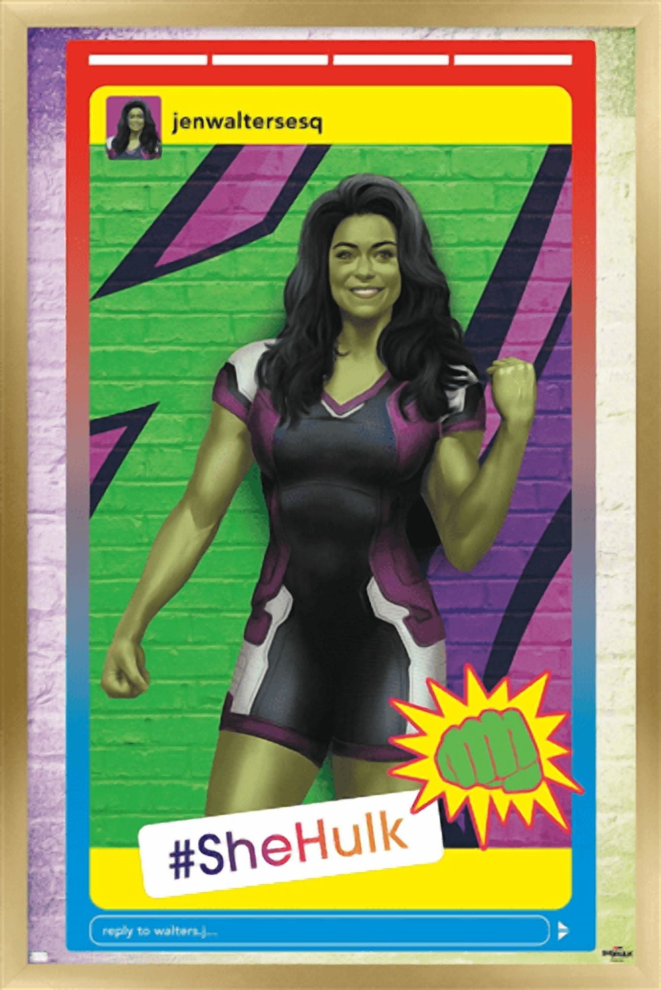 Marvel She-Hulk - Post Wall Poster, 22.375" x 34" Framed
