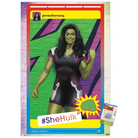 Marvel She-Hulk - Post Wall Poster with Pushpins, 22.375" x 34"