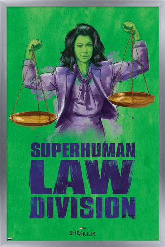 Marvel She-Hulk - Super-Human Law Division Wall Poster, 14.725" x 22.375" Framed