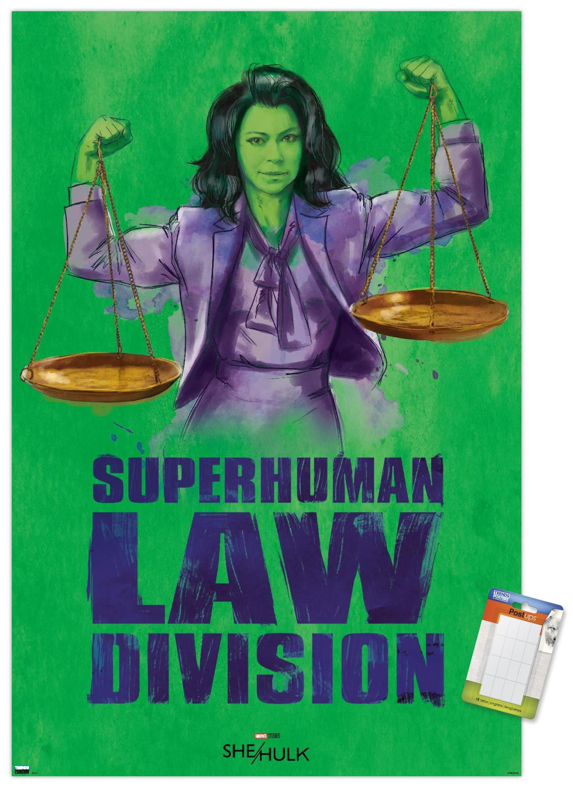 Marvel She-Hulk - Super-Human Law Division Wall Poster, 14.725" x 22.375"