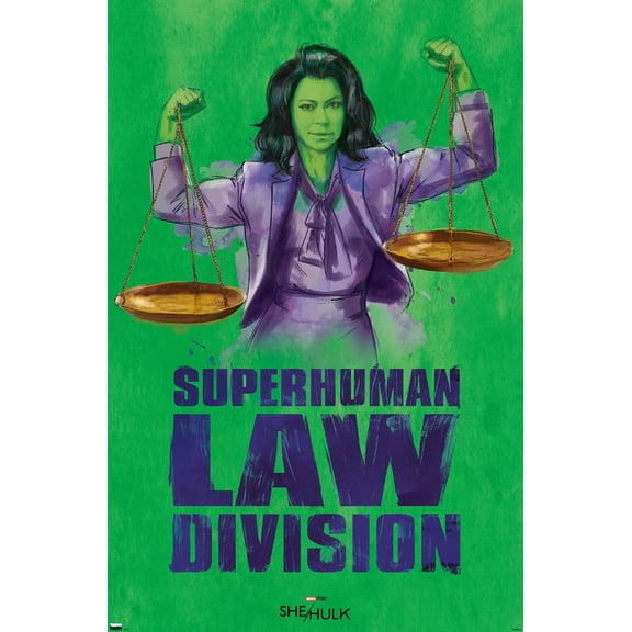 Marvel She-Hulk - Super-Human Law Division Wall Poster, 14.725" x 22.375"