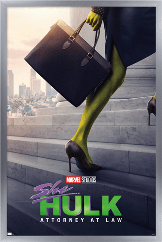 Marvel She-Hulk - Teaser One Sheet Wall Poster, 14.725" x 22.375" Framed