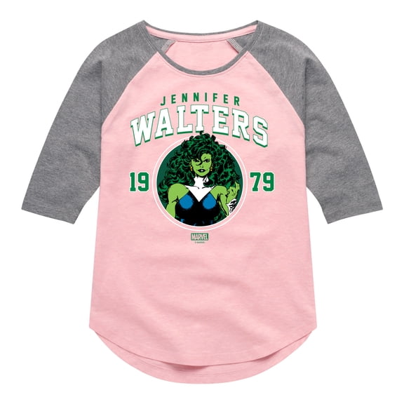 Marvel She Hulk - Walters - Youth And Toddler Girls Shirt Tail Raglan