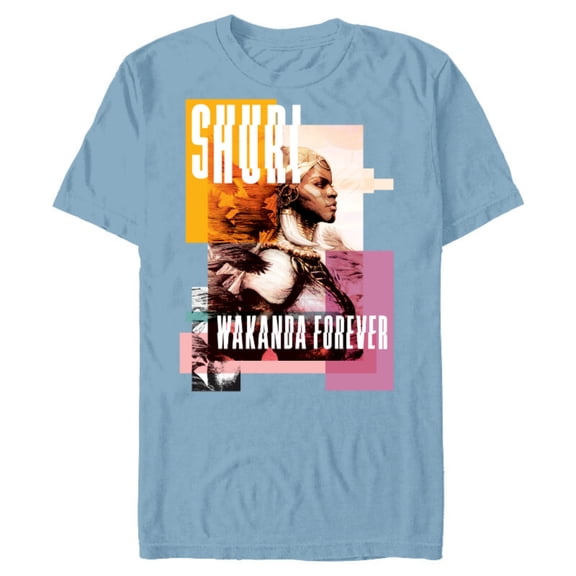 Marvel Shuri Wakanda Forever - Short Sleeve Blended T-Shirt for Adults - Customized-Ocean Blue