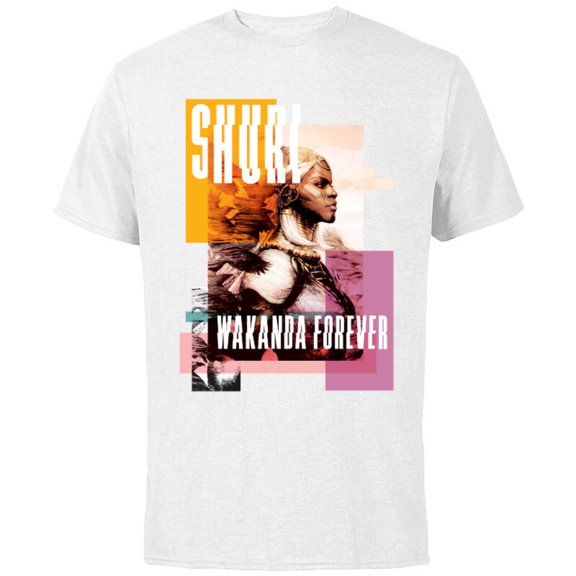 Marvel Shuri Wakanda Forever - Short Sleeve Cotton T-Shirt for Adults - Customized-White