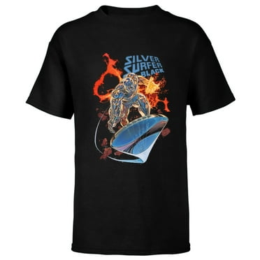 Marvel Silver Surfer Black #1 Comic Cover - Short Sleeve T-Shirt for Kids - Customized-Black