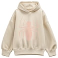 thumbnail image 1 of Marvel - Spider Faded Logo - Women's Oversized Fleece Hoodie Sweatshirt, 1 of 4