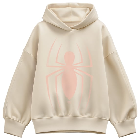 Marvel - Spider Faded Logo - Women's Oversized Fleece Hoodie Sweatshirt