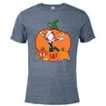 thumbnail image 1 of Marvel Spider-Gwen Ghost Spider Halloween with Pumpkins - Short Sleeve Blended T-Shirt for Adults - Customized-Denim Snow Heather, 1 of 5