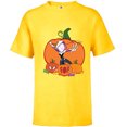 thumbnail image 1 of Marvel Spider-Gwen Ghost Spider Halloween with Pumpkins - Short Sleeve T-Shirt for Kids - Customized-Sunflower, 1 of 5