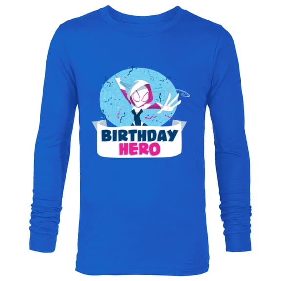 Marvel Spider-Gwen Ghost Spider Toony Confetti Birthday Hero - Long Sleeve T-Shirt for Men - Customized-Navy