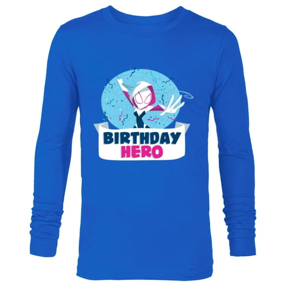 Marvel Spider-Gwen Ghost Spider Toony Confetti Birthday Hero - Long Sleeve T-Shirt for Men - Customized-Navy