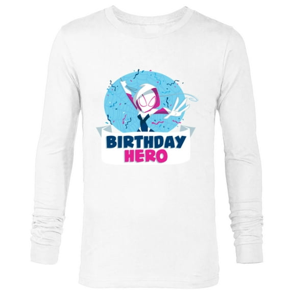 Marvel Spider-Gwen Ghost Spider Toony Confetti Birthday Hero - Long Sleeve T-Shirt for Men - Customized-White