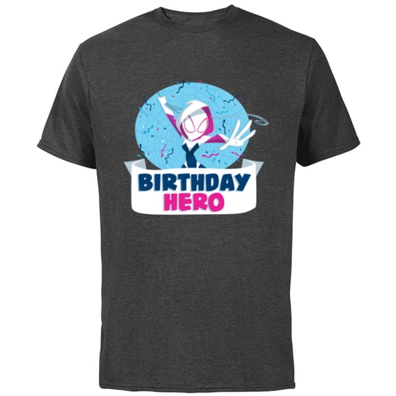 Marvel Spider-Gwen Ghost Spider Toony Confetti Birthday Hero - Short Sleeve Cotton T-Shirt for Adults - Customized-Charcoal