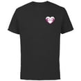 thumbnail image 1 of Marvel Spider-Gwen Ghost Spider Valentine’s Day Heart Mask - Short Sleeve Cotton T-Shirt for Adults - Customized-Black, 1 of 5