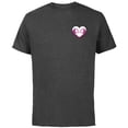 thumbnail image 1 of Marvel Spider-Gwen Ghost Spider Valentine’s Day Heart Mask - Short Sleeve Cotton T-Shirt for Adults - Customized-Charcoal, 1 of 5