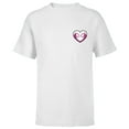 thumbnail image 1 of Marvel Spider-Gwen Ghost Spider Valentine’s Day Heart Mask - Short Sleeve T-Shirt for Kids - Customized-White, 1 of 5