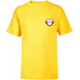 thumbnail image 1 of Marvel Spider-Gwen Ghost Spider Valentine’s Day Heart Mask - Short Sleeve T-Shirt for Kids - Customized-Yellow, 1 of 5
