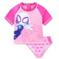 thumbnail image 1 of Marvel Spider-Gwen UPF 50+ Rash Guard Shirt and Bikini Bottom Two Piece Swimsuit Set (Girls), Sizes 2T-7, 1 of 7