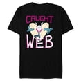 thumbnail image 1 of Marvel Spider-Gwen Valentine’s Day Love Caught In My Web - Short Sleeve Blended T-Shirt for Adults - Customized-Black, 1 of 5
