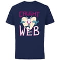 thumbnail image 1 of Marvel Spider-Gwen Valentine’s Day Love Caught In My Web - Short Sleeve Cotton T-Shirt for Adults - Customized-Navy, 1 of 5