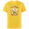 thumbnail image 1 of Marvel Spider-Gwen Valentine’s Day Love I’m Stuck On You - Short Sleeve Cotton T-Shirt for Adults - Customized-Yellow, 1 of 5