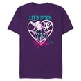 thumbnail image 1 of Marvel Spider-Gwen Valentine’s Day Love Let’s Stick Together - Short Sleeve Blended T-Shirt for Adults - Customized-Purple, 1 of 5