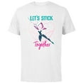 thumbnail image 1 of Marvel Spider-Gwen Valentine’s Day Love Let’s Stick Together - Short Sleeve Cotton T-Shirt for Adults - Customized-White, 1 of 5