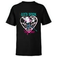 thumbnail image 1 of Marvel Spider-Gwen Valentine’s Day Love Let’s Stick Together - Short Sleeve T-Shirt for Kids - Customized-Black, 1 of 5