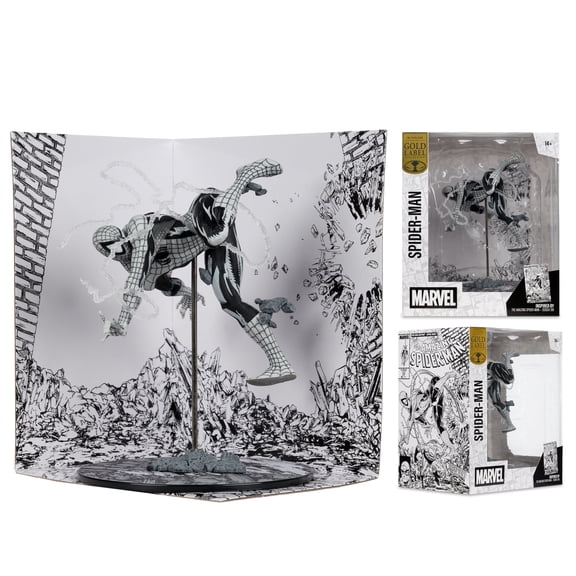 Marvel Spider-Man 1:10th Scale Collectible (Line Art) (Amazing Spider-Man #318) Gold Label - McFarlane Toys