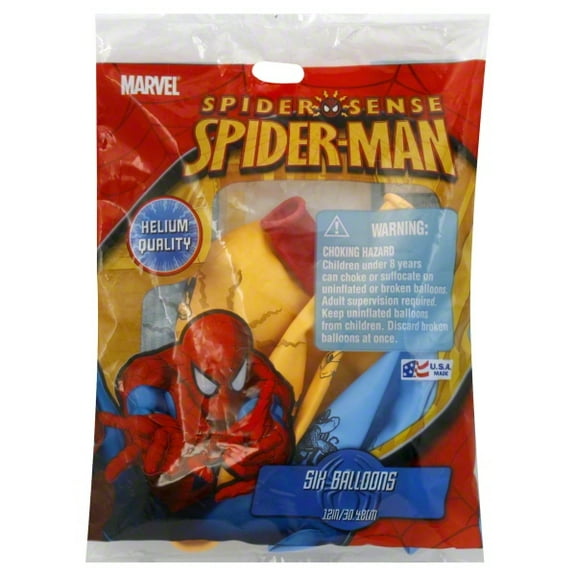 Marvel Spider-Man 12" Balloons, 6pk