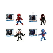 Marvel Spider-Man 2.5" Metal Figure, Spider-Man, Miles Morales, Spider-Man 2099, and Venom(One Piece, Styles May Vary)