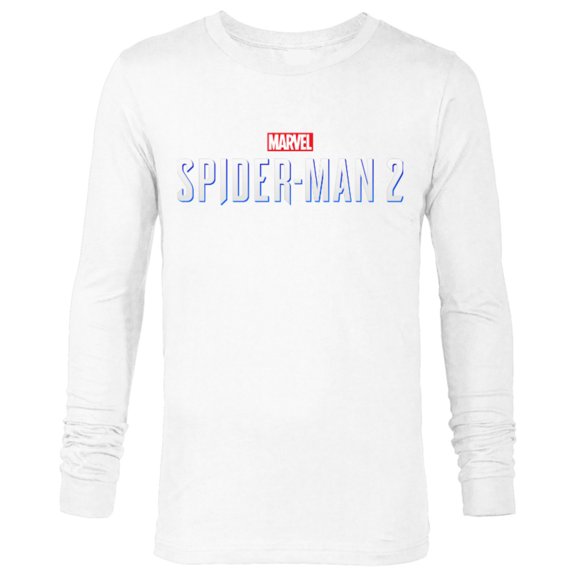 Marvel Spider-Man 2 Game Logo - Long Sleeve T-Shirt for Men – Customized-White