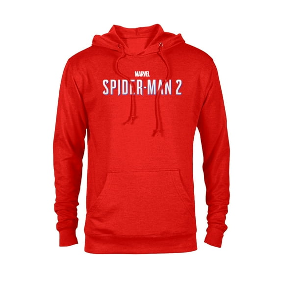 Marvel Spider-Man 2 Game Logo - Pullover Hoodie for Adults – Customized-Red Heather
