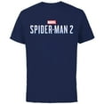 thumbnail image 1 of Marvel Spider-Man 2 Game Logo - Short Sleeve Cotton T-Shirt for Adults - Customized-Navy, 1 of 5